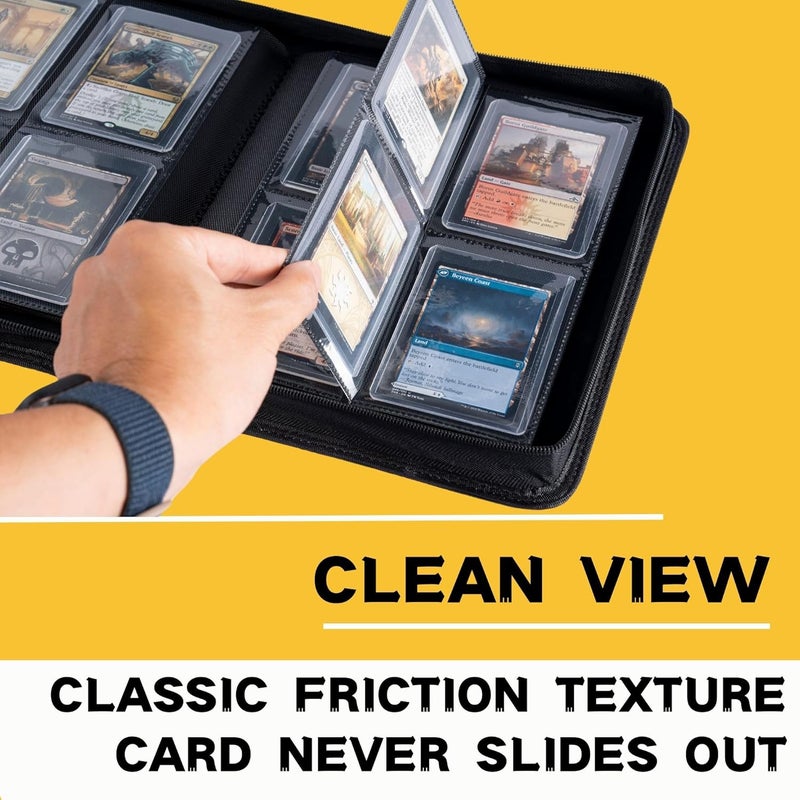 KUOOKING Toploader Binder, Holds 128+ Toploaders, 4 Pocket Top Loader Card Storage Case, Double-Sided Pockets for trading card in 3 x 4'' Toploaders - Image 3